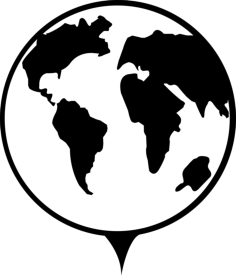 Earth Globe Pointer Sticker Svg Vector, Free Vectors File